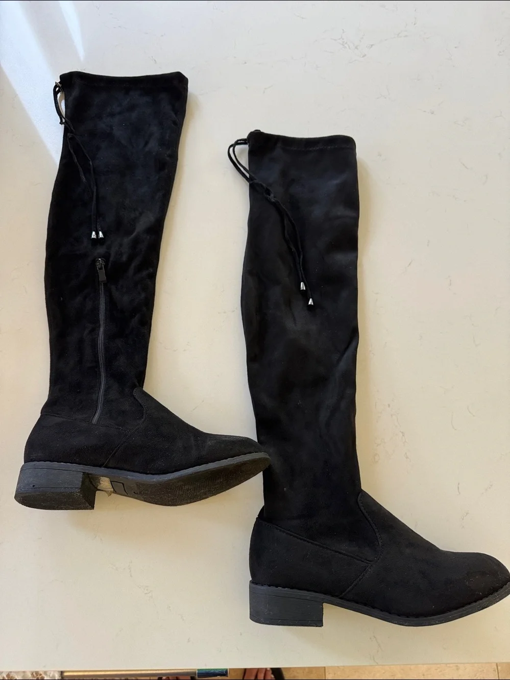 Black Over-the-Knee Women’s Suede Boots Size: 8